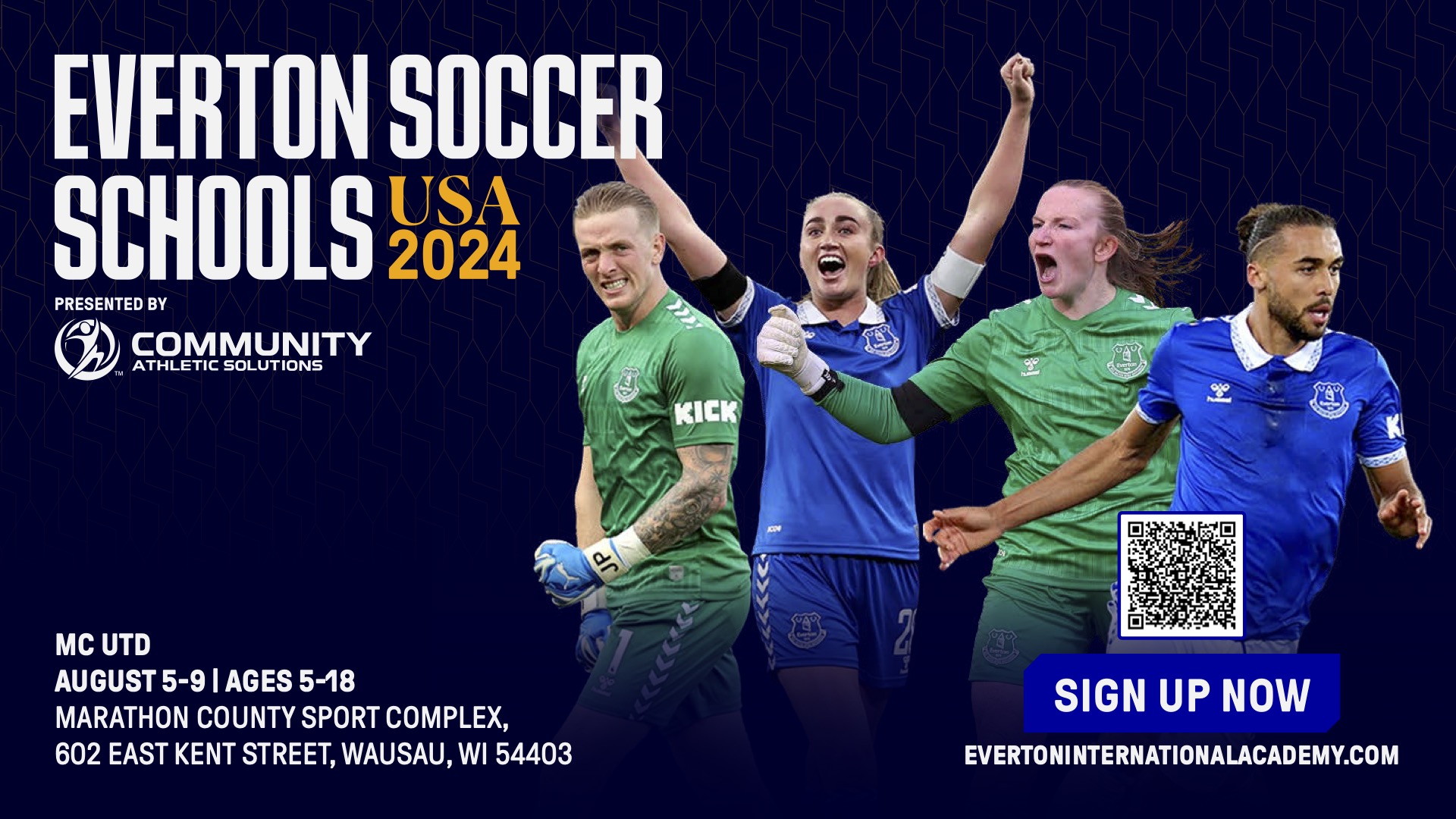 MC Utd - Everton International Soccer School 2024 Flyer